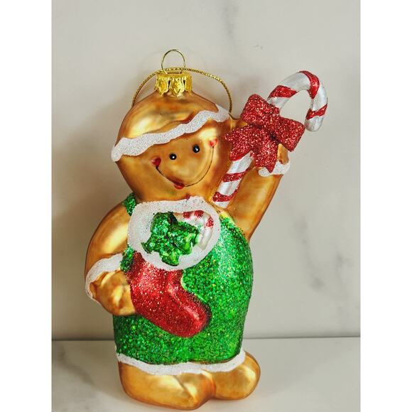 Christmas Blown Glass Tree Ornaments Harold Cop Cowboy Santa Cable Car Pickle x5 - Picture 3 of 16